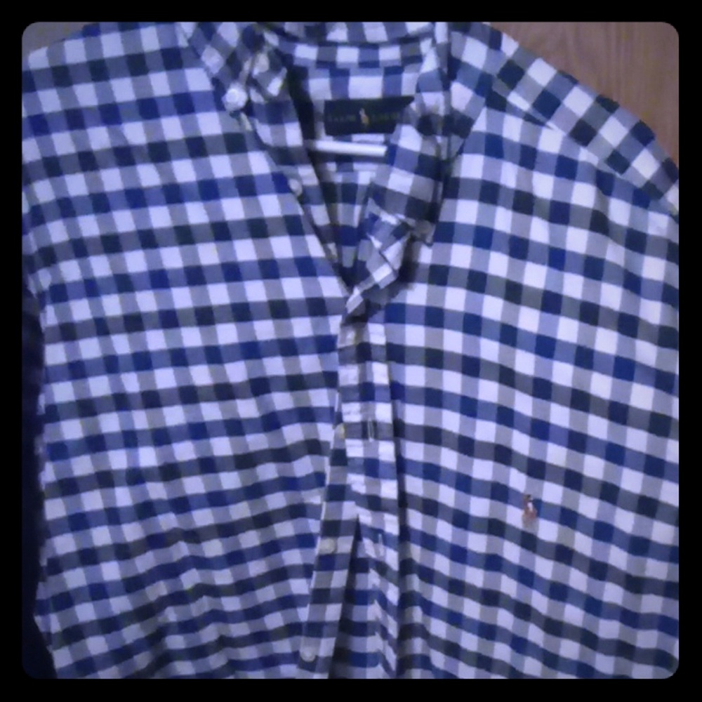 Polo Ralph Lauren blue and white  button down